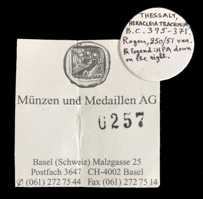 THESSALY Herakleia Trachinia - Lion Head ex BCD tags 2750.JPG