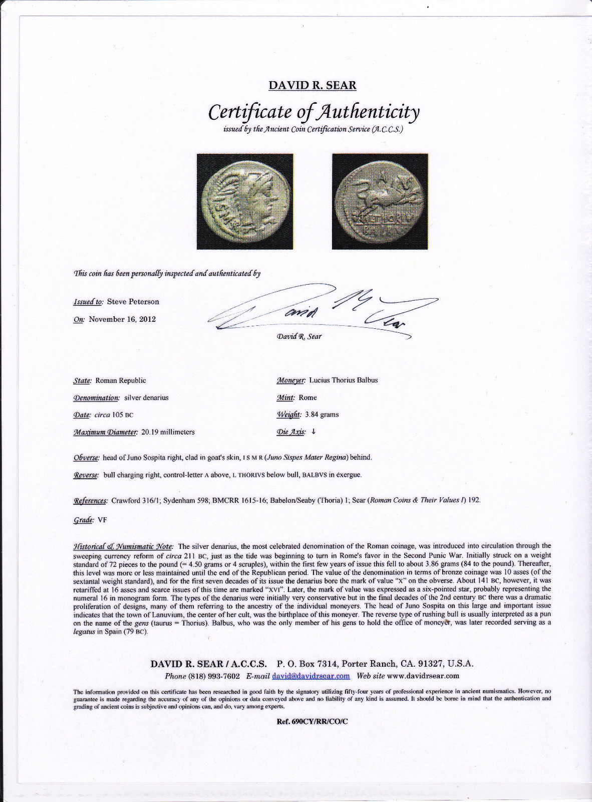 Thorius Balbus cert. of authenticity.jpg