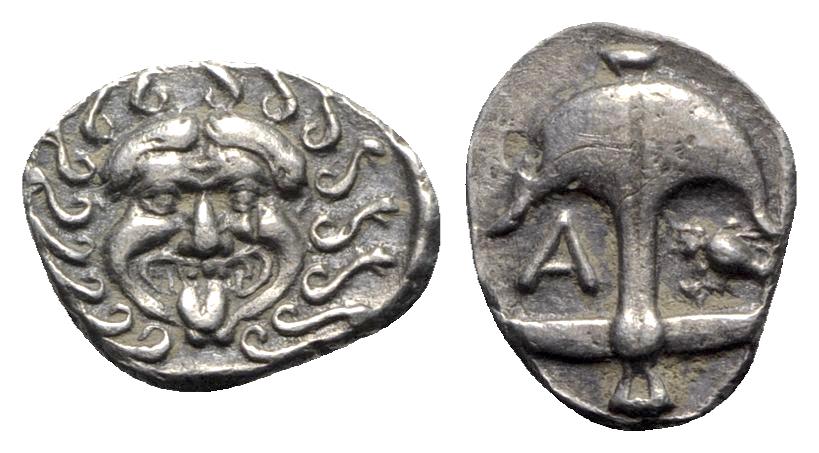 Thrace, Apollonia Pontika, c. mid-late 5th century BC. AR Drachm (Gorgoneion-Anchor) jpg version.jpg