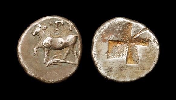 Thrace Byzantion AR Half-Siglos bull-dolphin-incuse 340-320 BC.JPG
