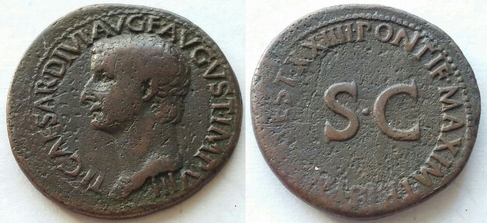 Tiberius As PONTIF MAXIM TRIBVN POTEST XXIIII 22AD.jpg