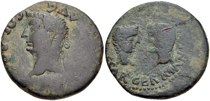 Tiberius, Germanicus, Drusus Spain J. P. Righetti Collection, 6754.jpg