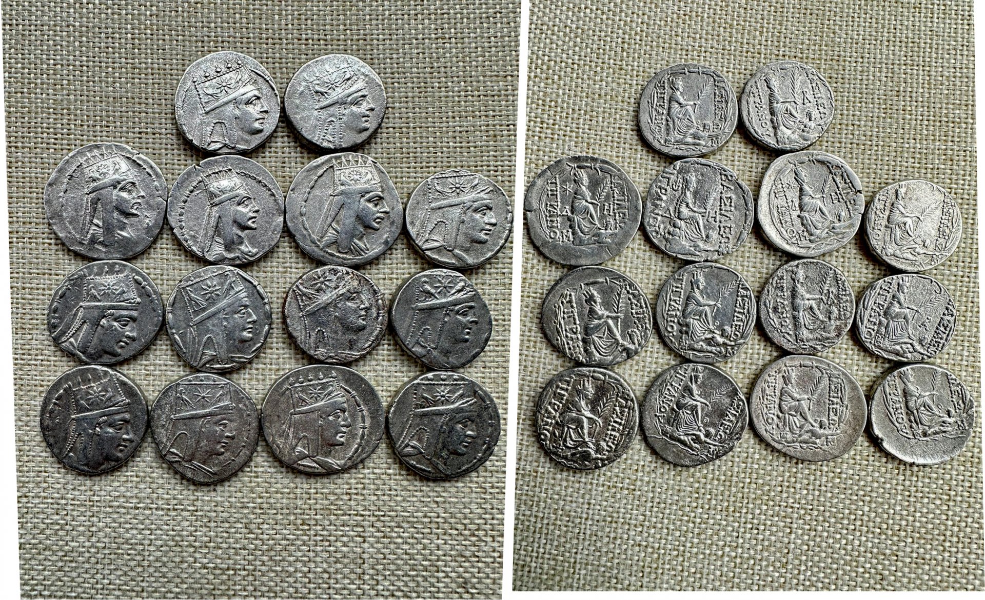 Tigranes II 'the Great' AR Tetradrachm group 6-9-23.jpg