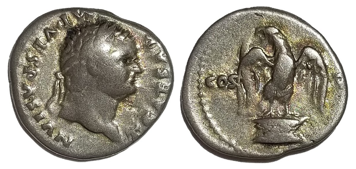 Titus COS V Eagle denarius.jpg