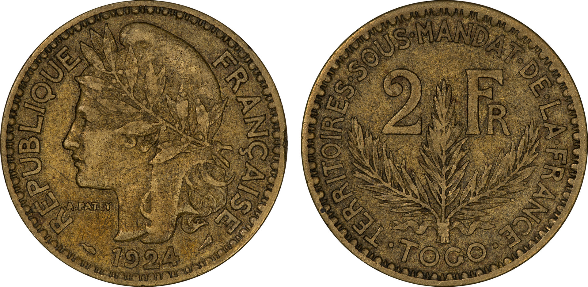 Togo - 1924 2 Francs 1.jpg