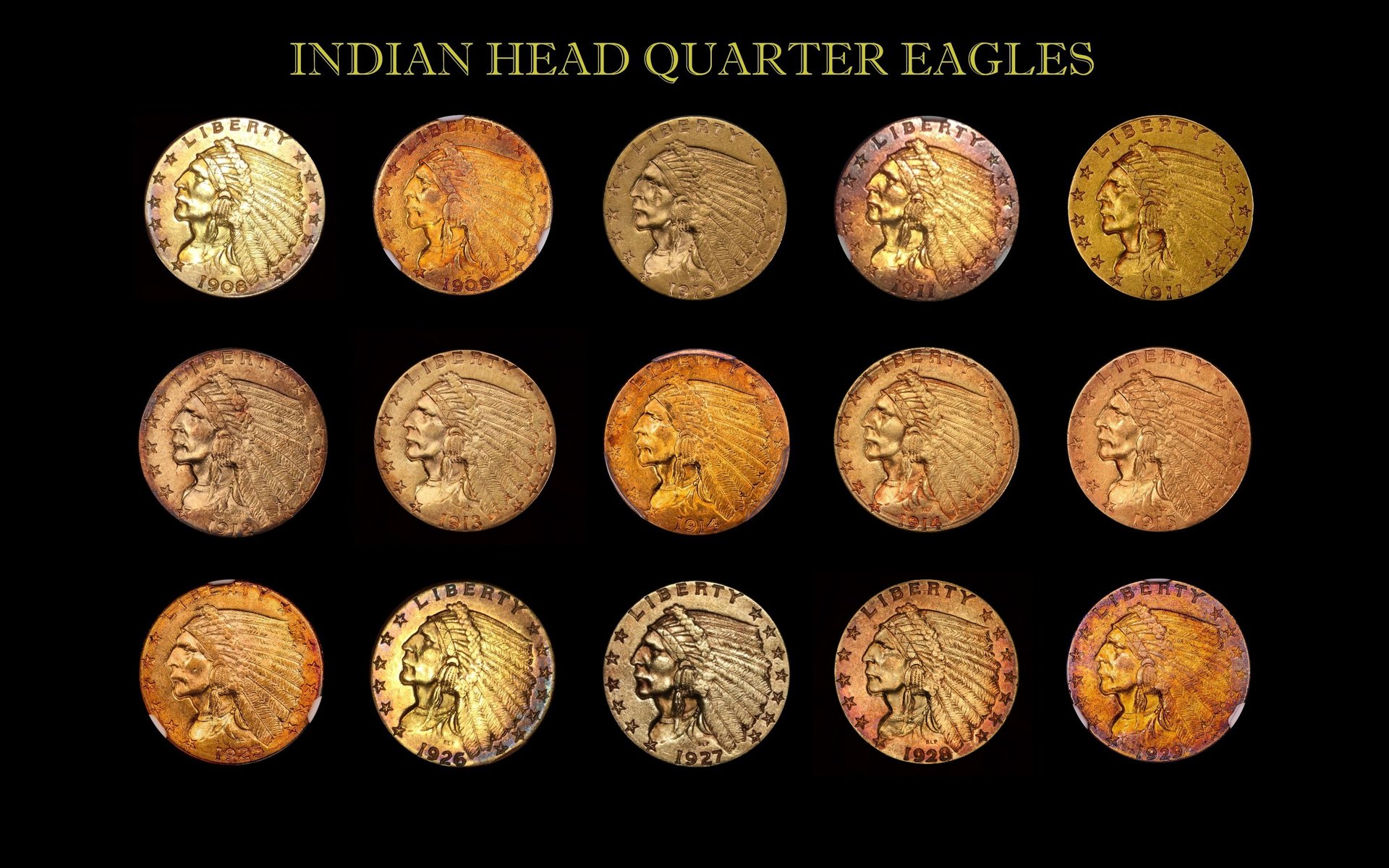 Toned Gold Indian Head Coin Collection Obverse updated.jpg