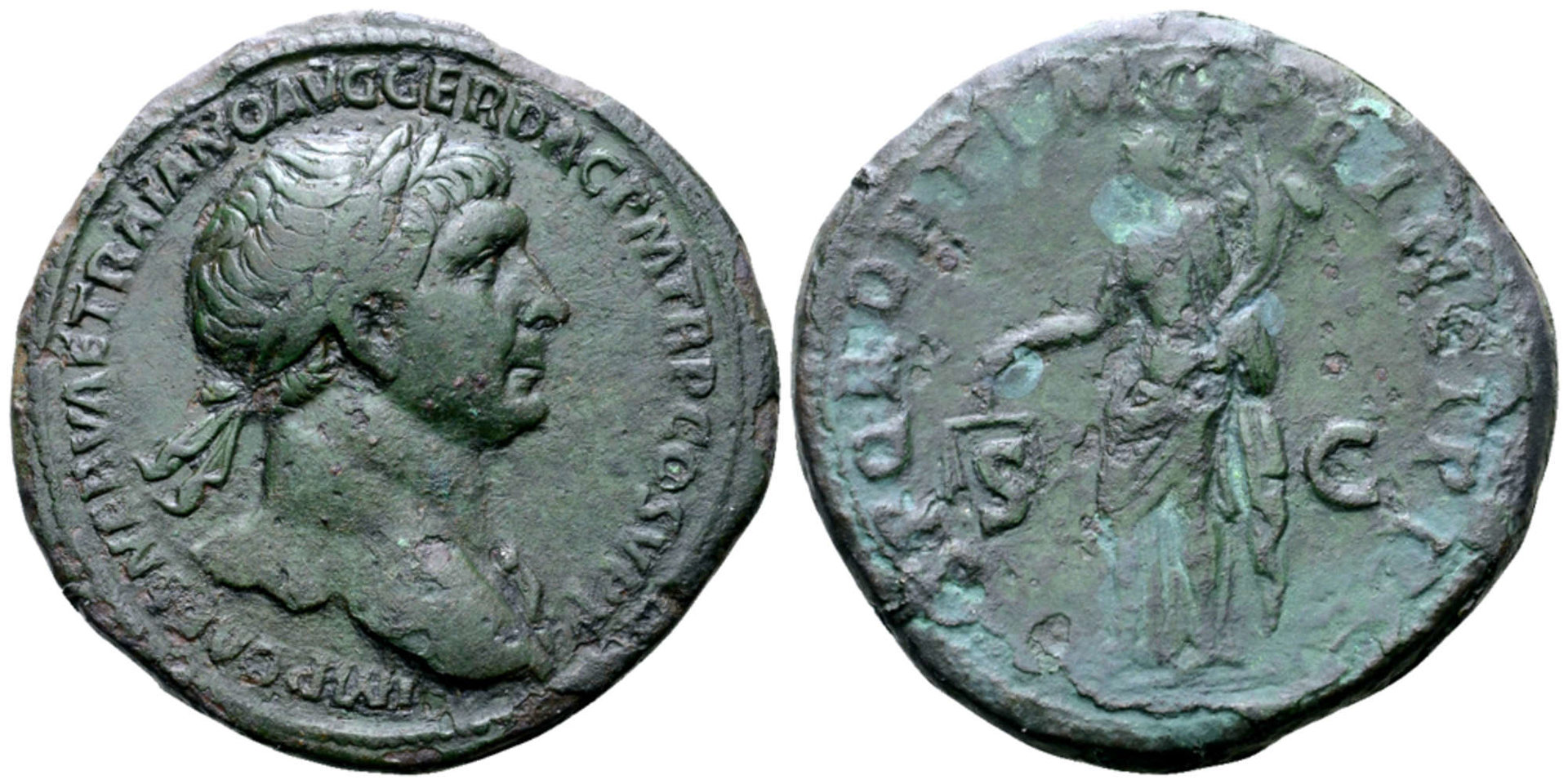 Trajan Æ Sestertius. Rome, AD 103-111 144.jpg