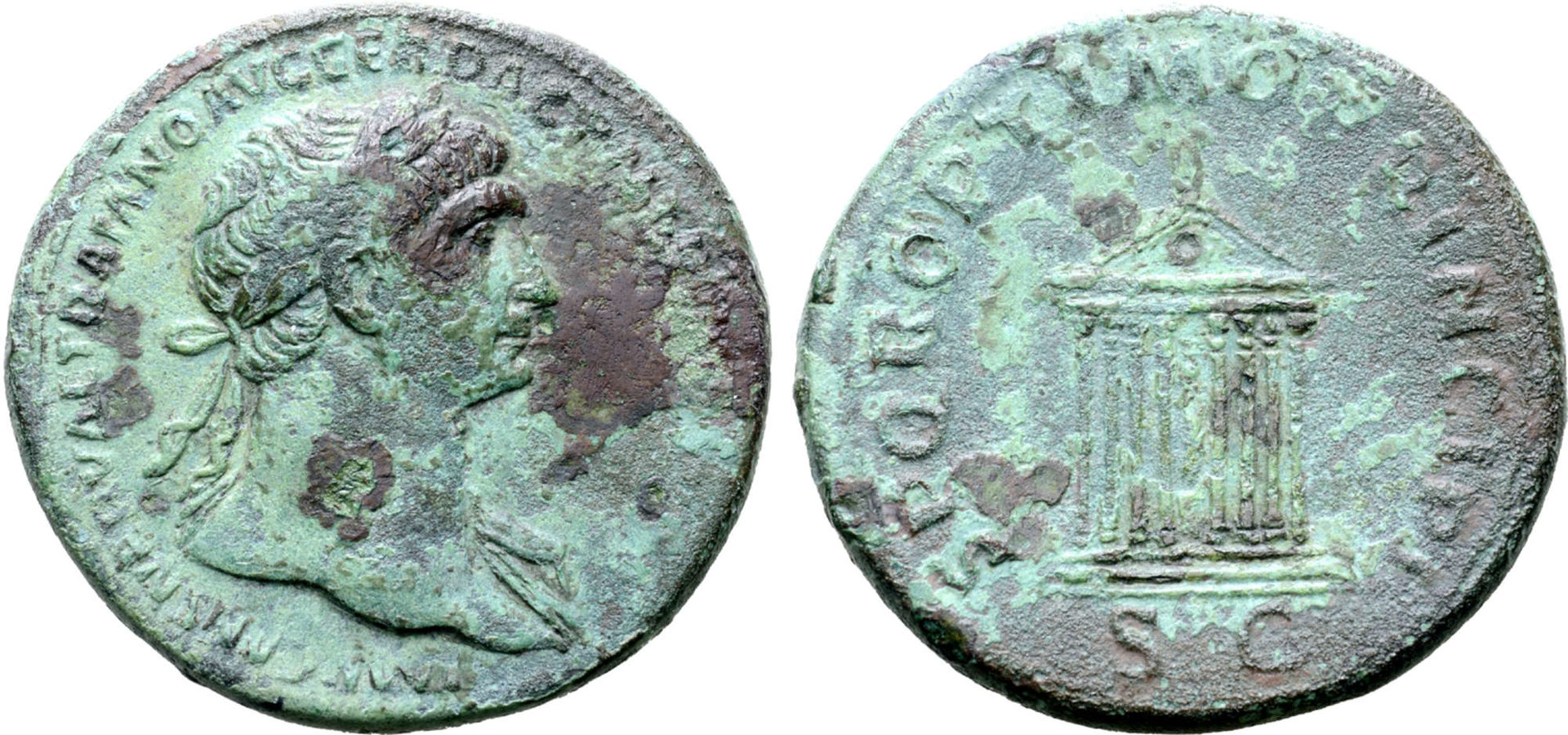Trajan Æ Sestertius. Rome, AD 104-111.jpg
