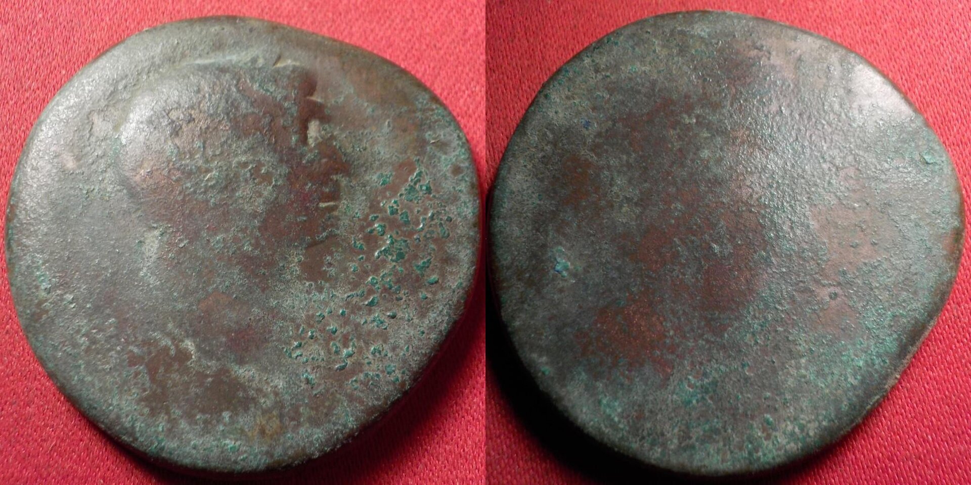 Trajan - AE Sestertius - 31mm, 23.2g laur, draped bust right, rx mebbe Pax  Fair-poor slug.jpg