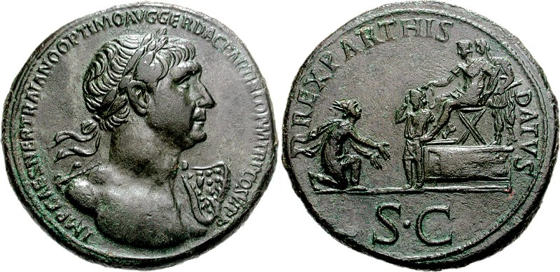 Trajan AE Sestertius Rex Parthis Datvs CNG.jpg