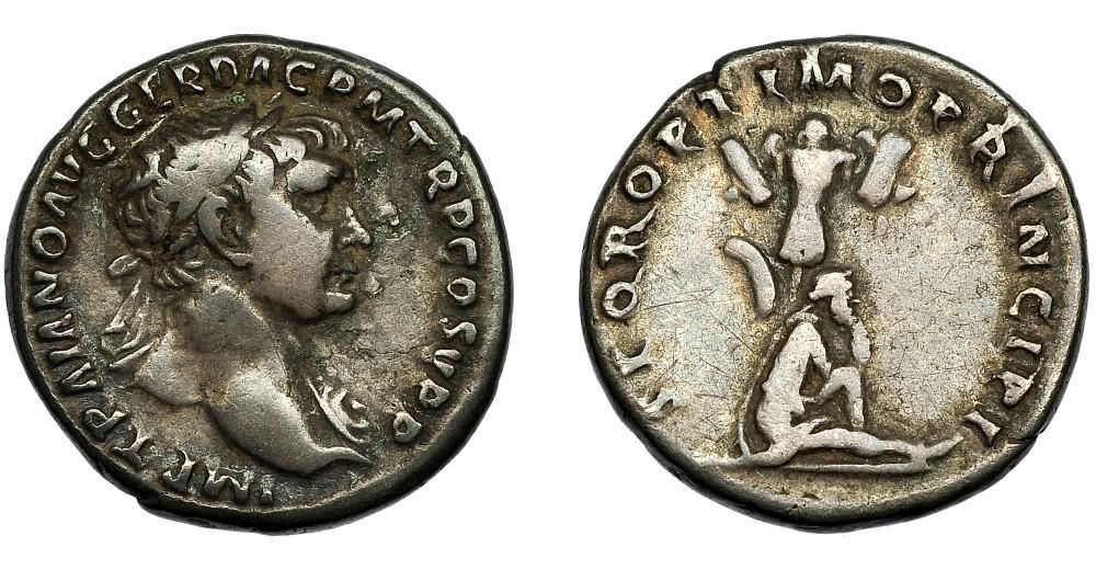 Trajan Dacian Captive Seated Trophy AR Denarius Ex-Jesus Vico (photo) e-12 121.jpg