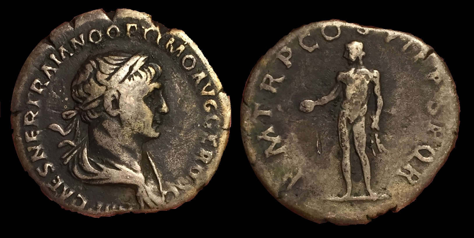 Trajan Denarius, 114-117 AD.jpg