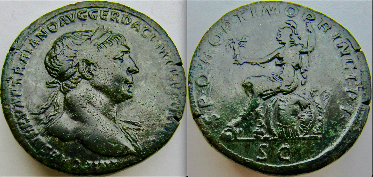 Trajan Sestertius - Roma Seated - OBV:REV - GP- 'NEW' - 2021.png