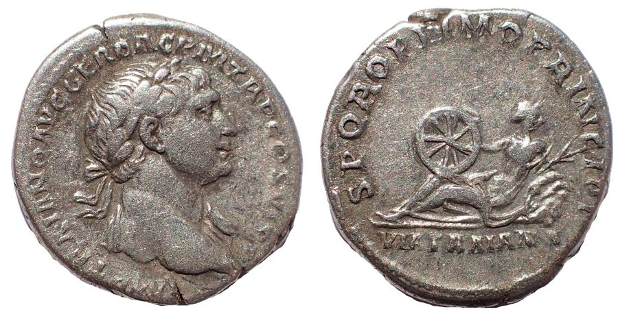 Trajan SPQR OPTIMO PRINCIPI VIA TRAIANA denarius.jpg