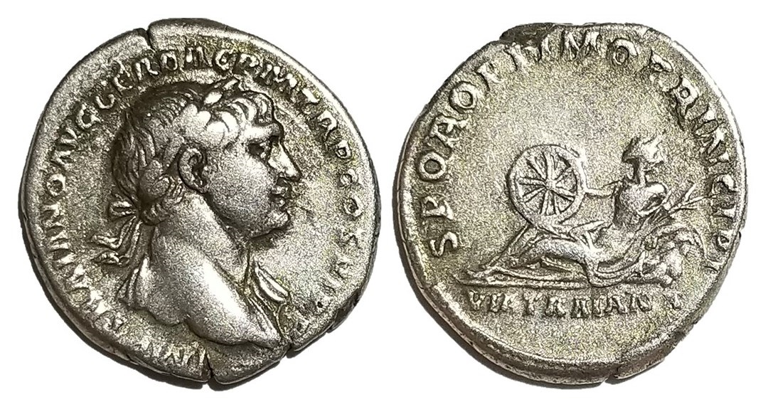 Trajan SPQR OPTIMO PRINCIPI VIA TRAIANA denarius.jpg