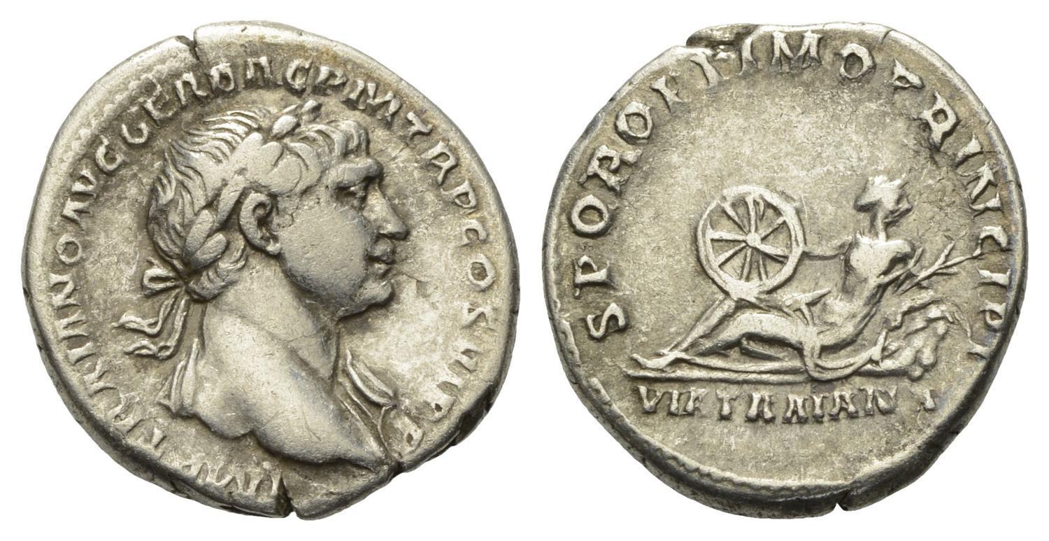 Trajan SPQR OPTIMO PRINCIPI VIA TRAIANA denarius Solidus.jpg