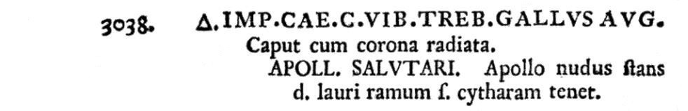 Trebonianus Gallus APOLL SALVTARI antoninianus Sulzer listing.JPG