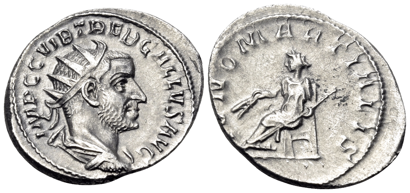 Trebonianus Gallus IVNO MARTIALIS Mediolanum antoninianus.jpg