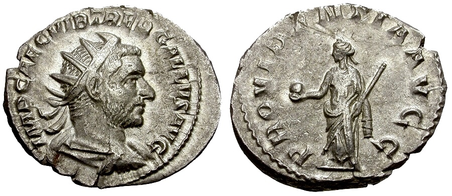 Trebonianus Gallus PROVIDENTIA AVGG antoninianus Rome.jpg