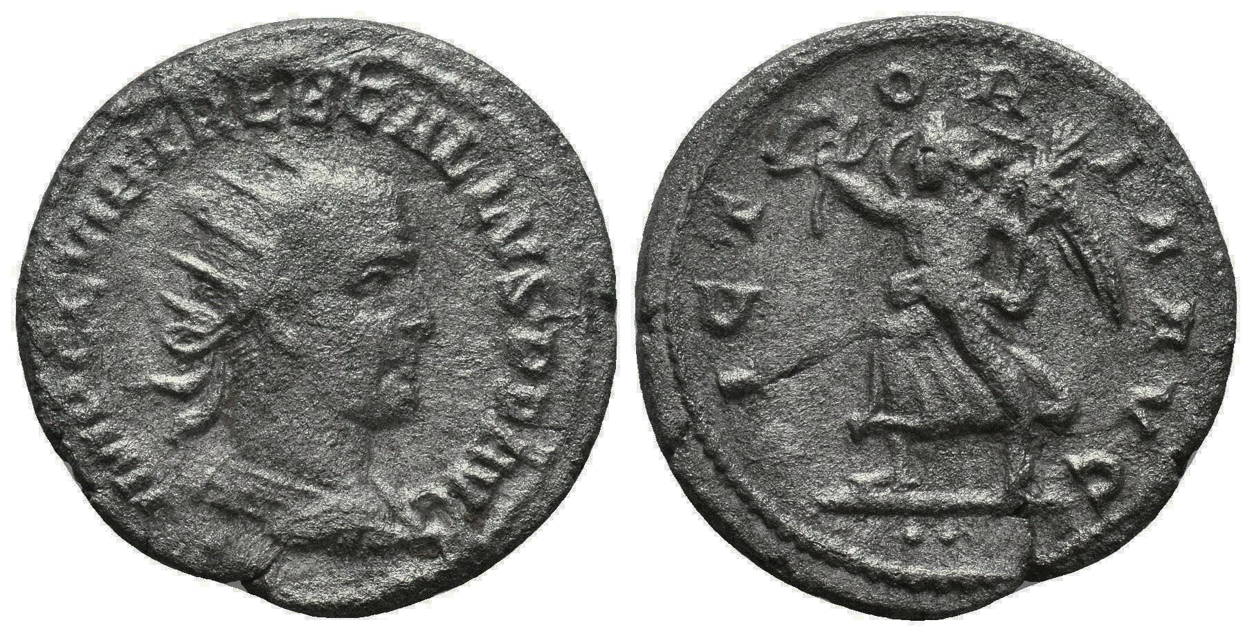 Trebonianus Gallus VICTORIA AVG advancing left antoninianus Antioch Zeus.jpg