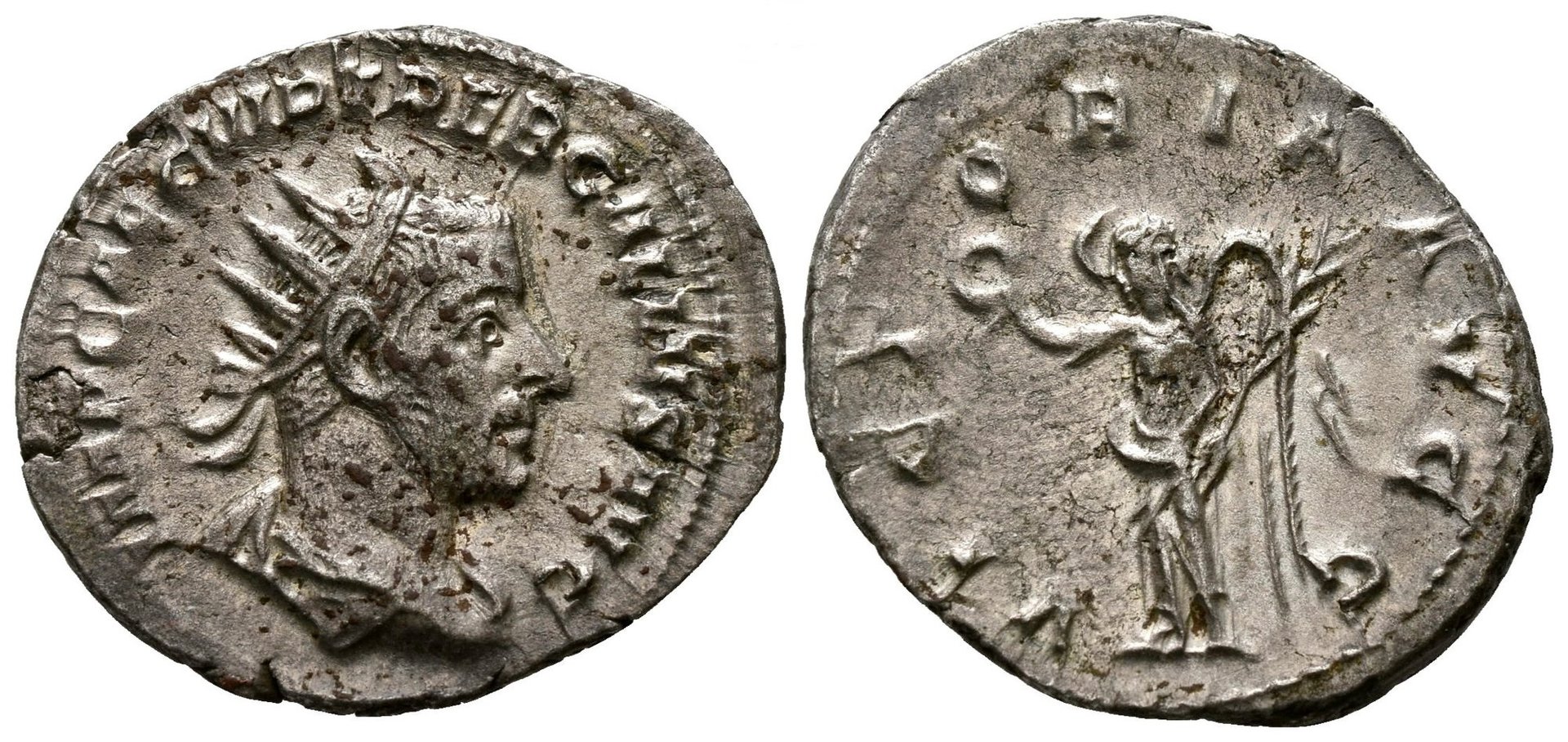 Trebonianus Gallus VICTORIA AVGG antoninianus Rome.jpg