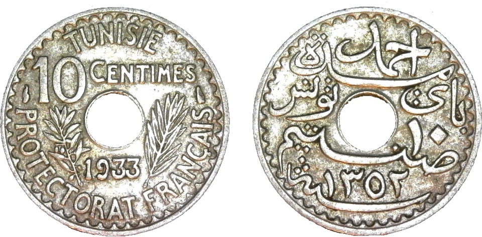 Tunisia 10 Centimes - Ahmad II 1933 obv-side-cutout.jpg