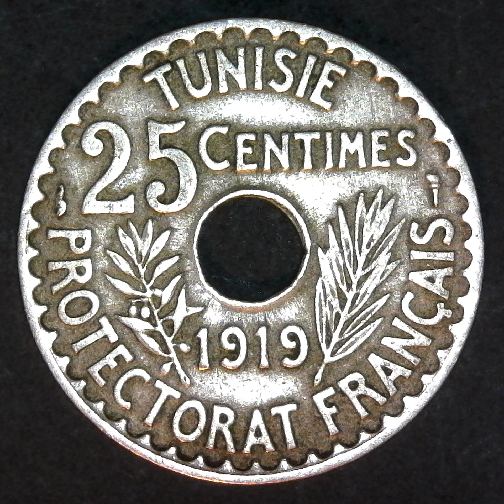 Tunisia 25 Centimes - Muhammad V 1919 obv.jpg
