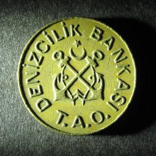Turkey maritime transport token obverse.JPG