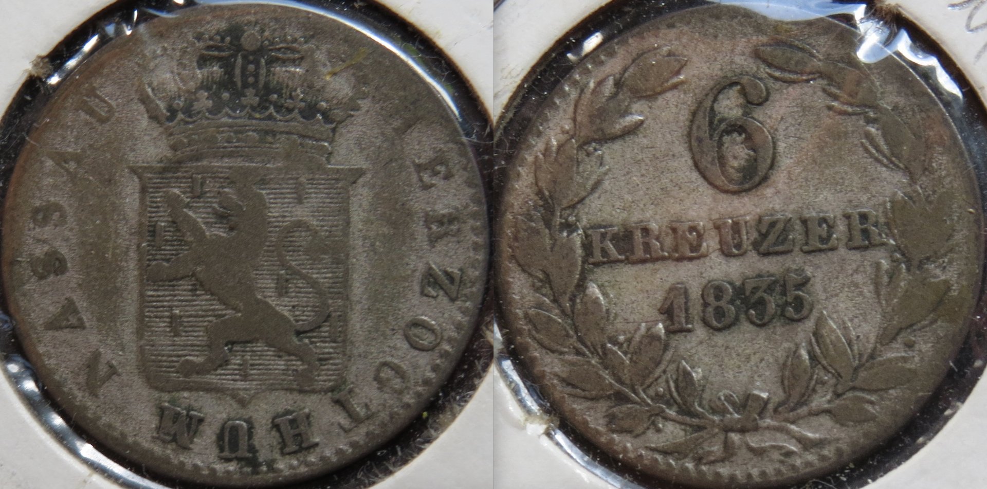 United Nassau 6 Kreuzer 1835 Wilhelm Billon 0.375 copy.jpeg