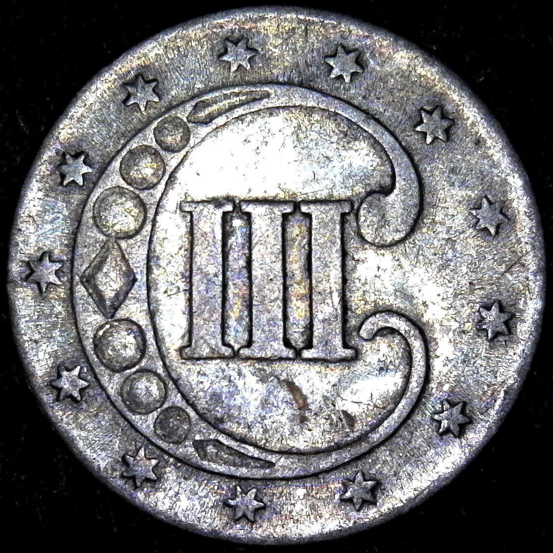 United States 3 Cent silver 1853 reverse.jpg