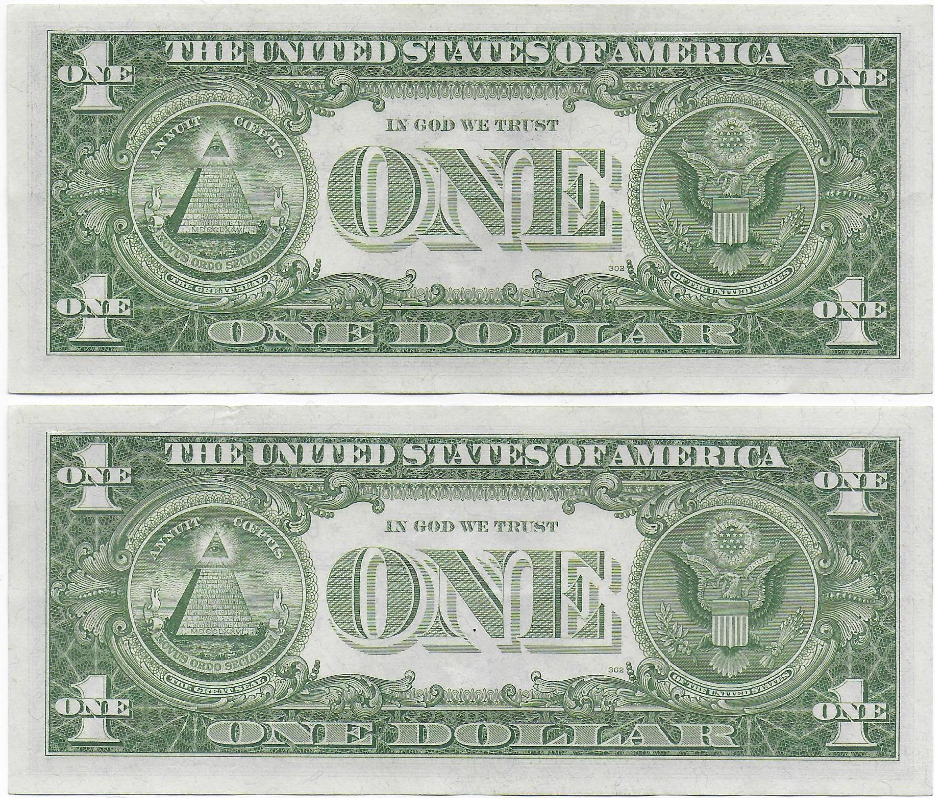 United States One Dollar silver certificate back.jpg