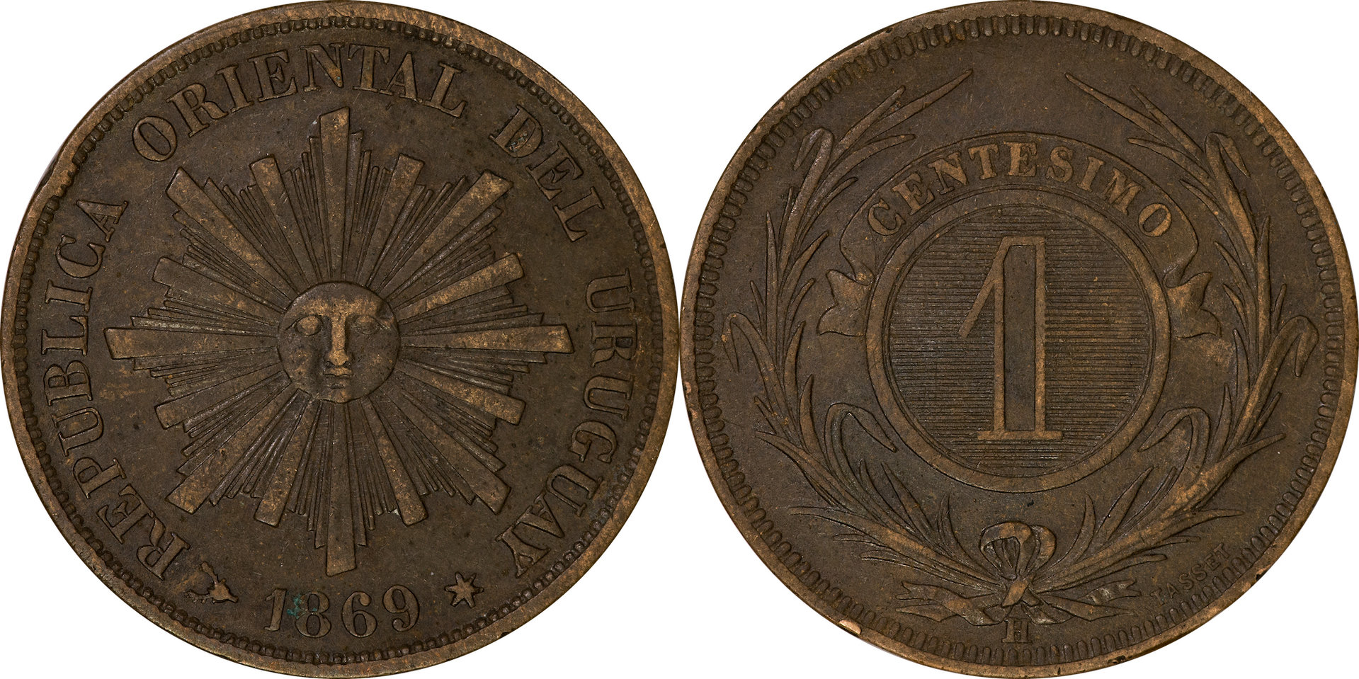 Uruguay - 1869 1 Centesimo.jpg
