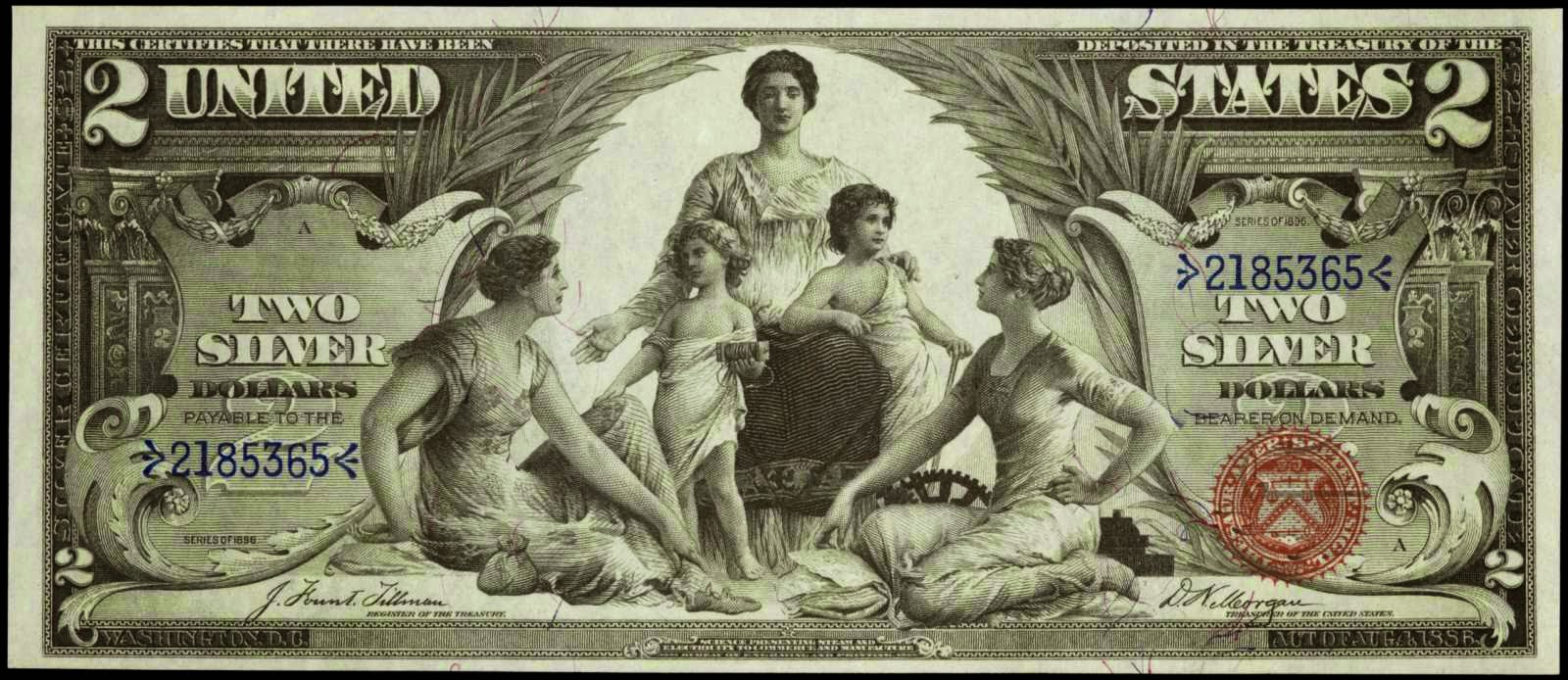 US 2 dollar Silver Certificate 1896 Educational.JPG