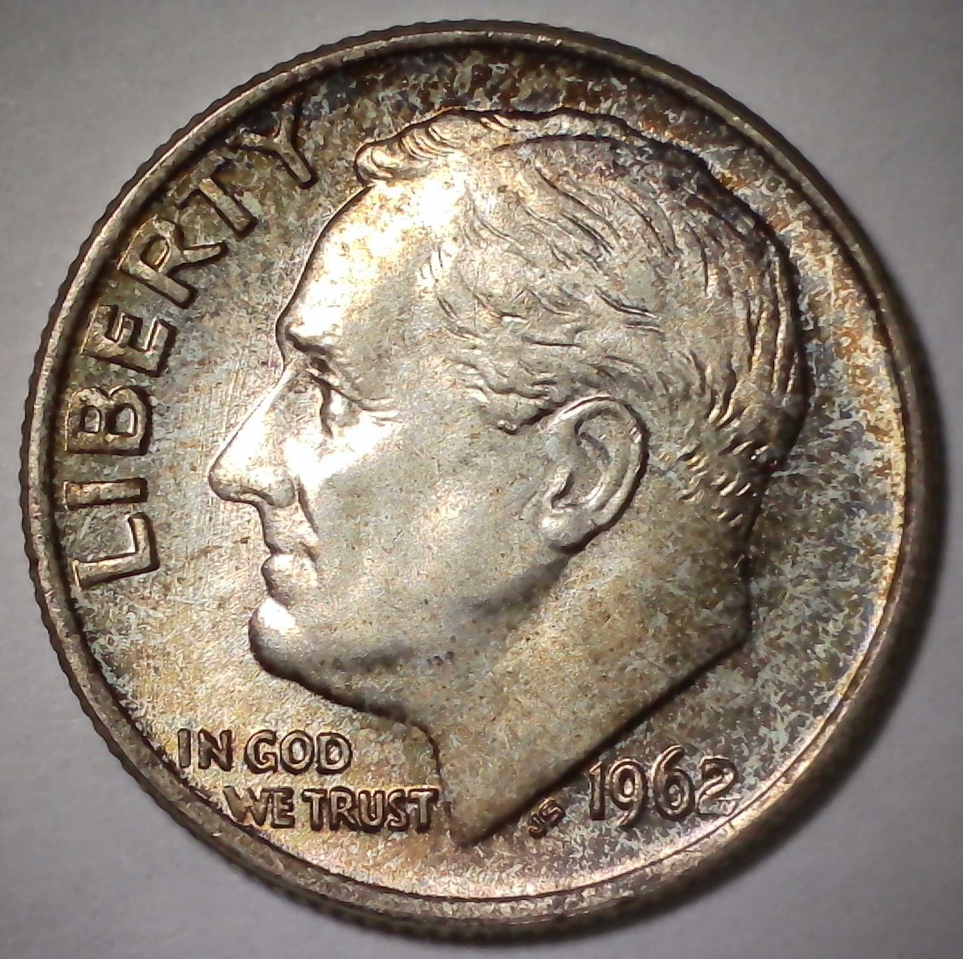 US Roosevelt Dime 1962 UNC #1 Obverse.jpg