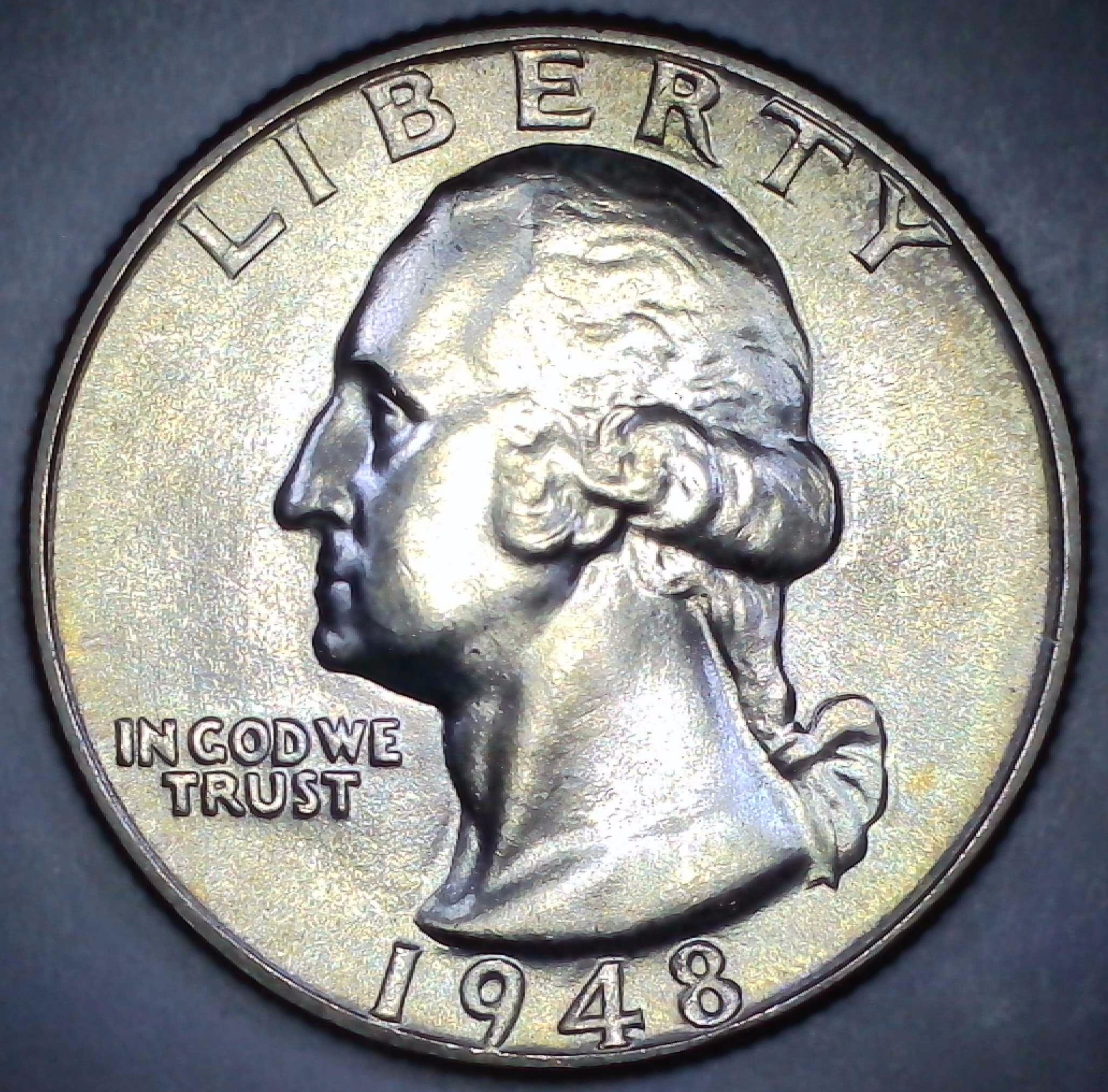 US Washington Quarter 1948 UNC #1 Obverse3.jpg