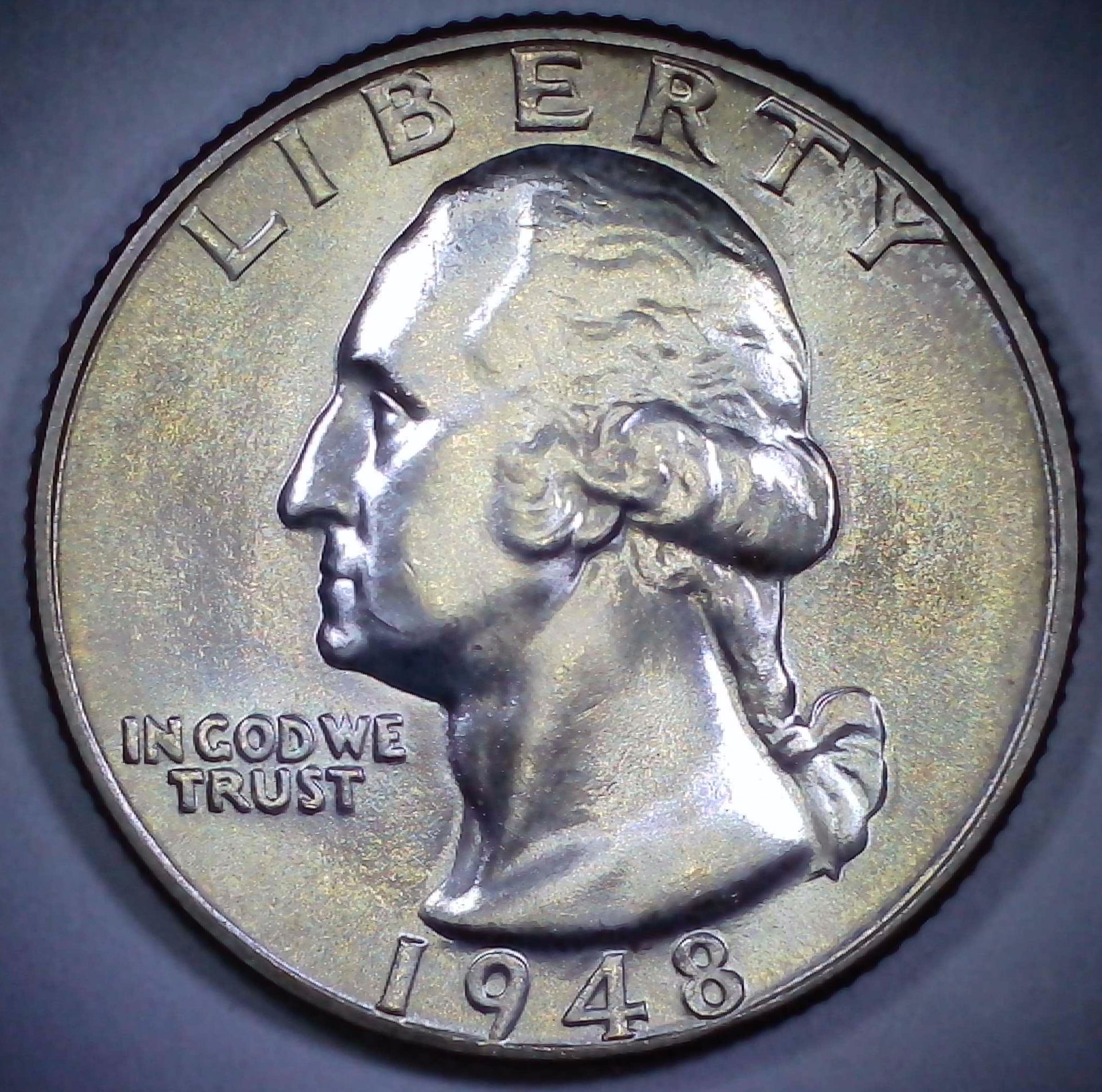 US Washington Quarter 1948 UNC #1 Obverse4.jpg