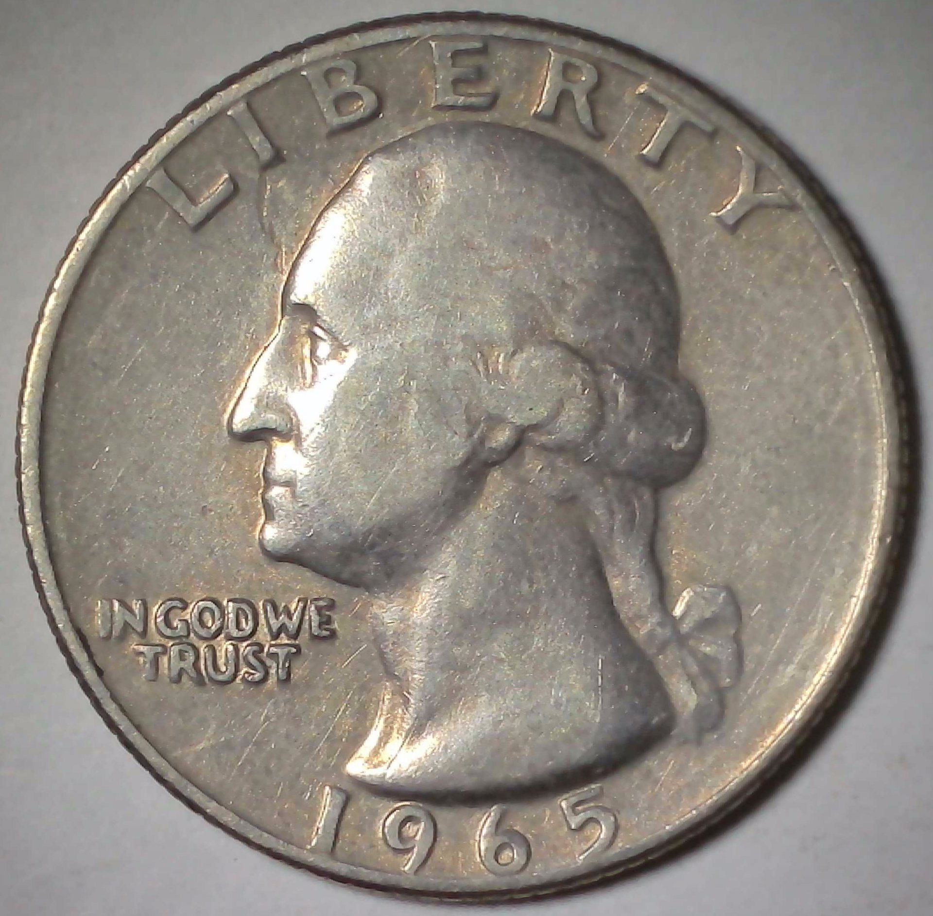 US Washington Quarter 1965 #1 Obverse.jpg