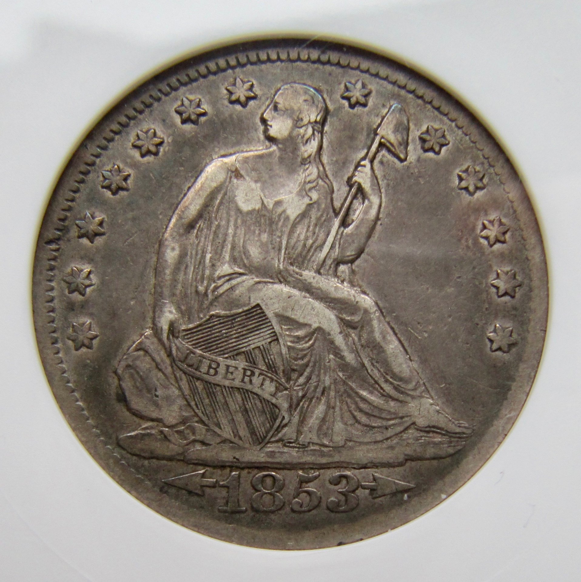 USA 1-2 Dollar 1853 ANACS VF35 - OBV1 N GP - 1.jpg