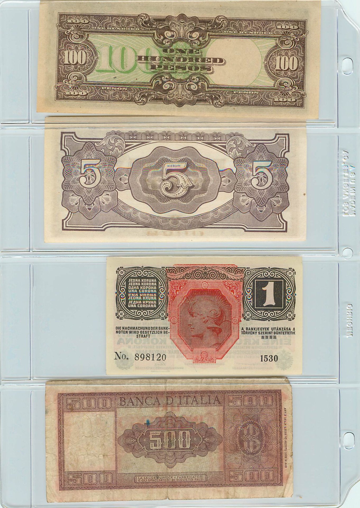 Various Obsolete Currency from  Japan , Austria-Hungary, and Italy 2015_08_30_12_54_300001.jpg