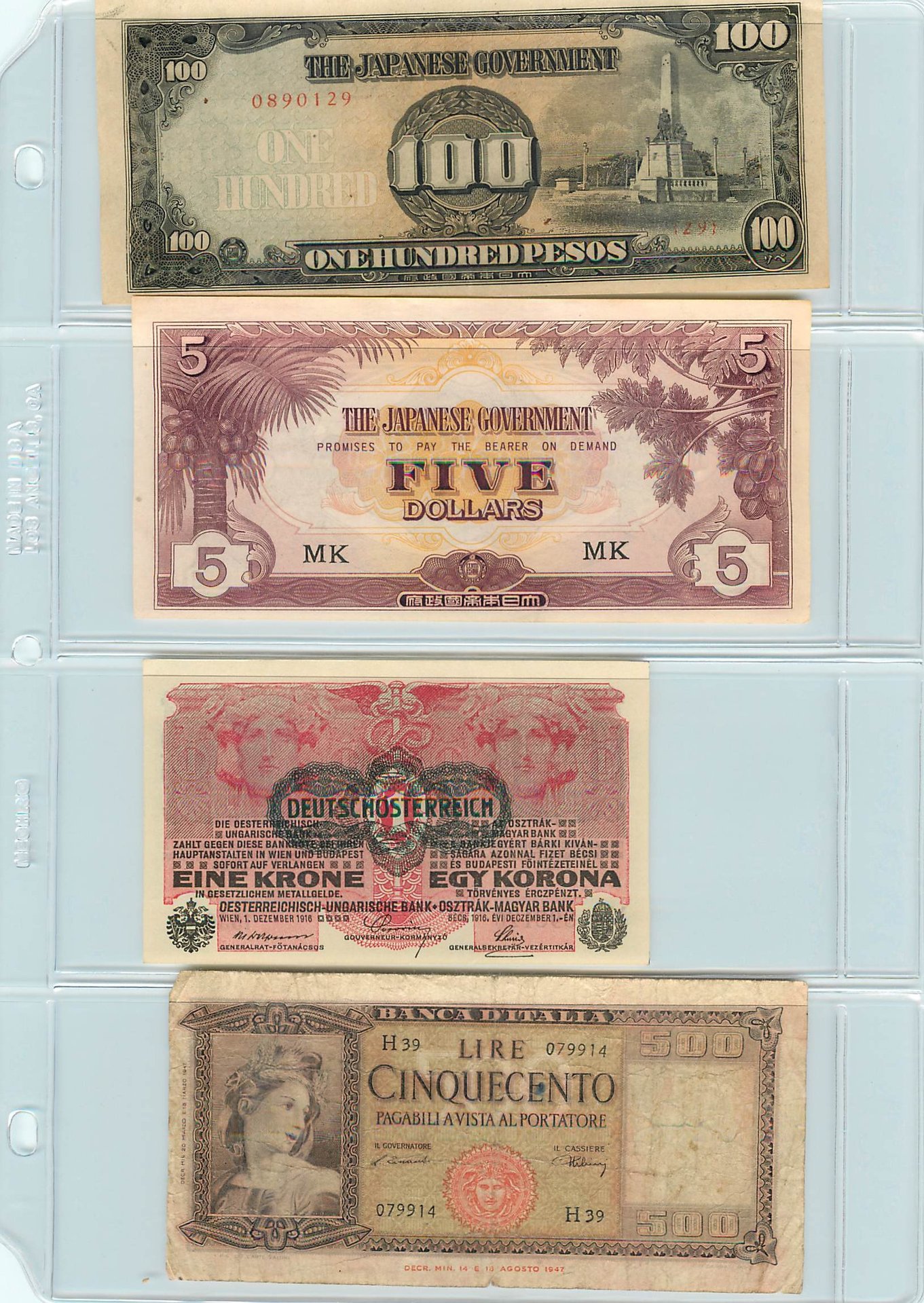Various Obsolete Currency from Japan, Austria-Hungary nad Italy front2015_08_30_12_54_300002.jpg