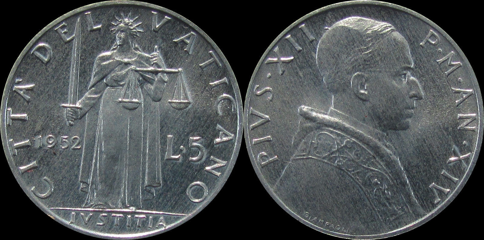 Vatican City 1952 5 Lira.jpg