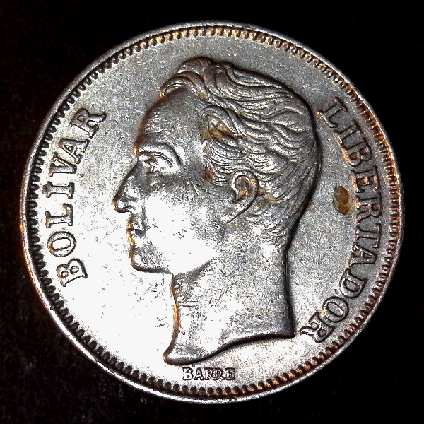 Venezuela 1 Bolivar 1967 reverse less 5 50pct.jpg