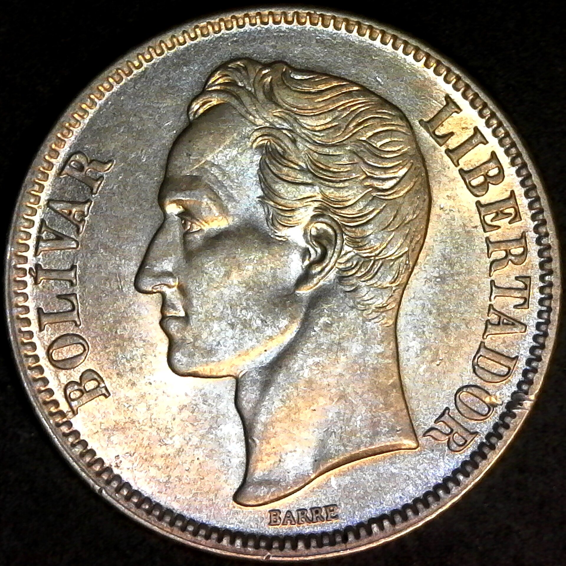 VENEZUELA -1945 P -1 BOLIVAR Y22a rev.jpg