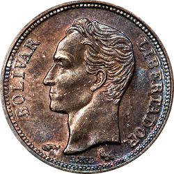 Venezuela - 1960 25 Centimos - Obverse.jpg