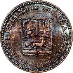 Venezuela - 1960 25 Centimos - Reverse.jpg
