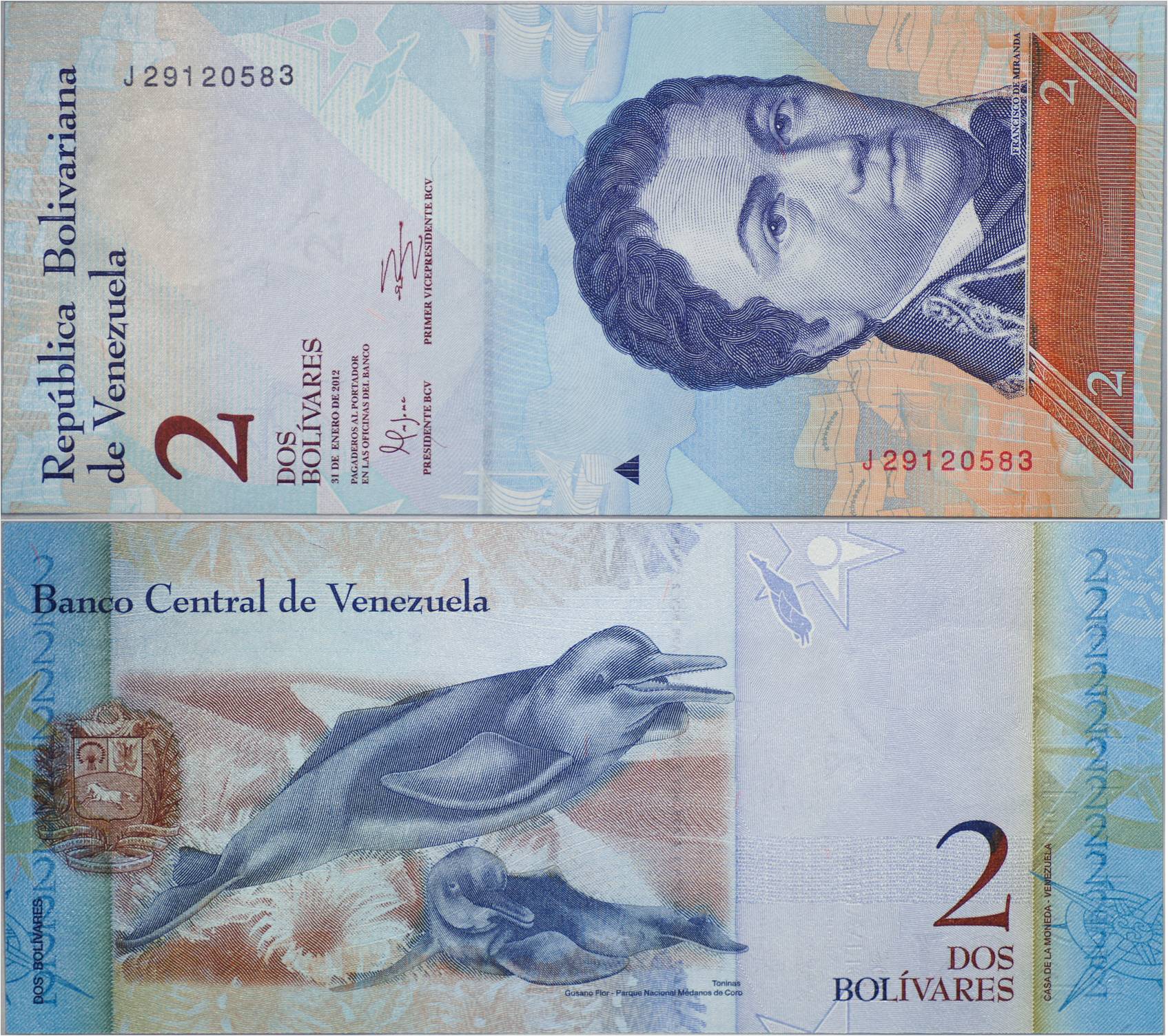 VENEZUELA 2 Bolivares 2007 Issue.jpg