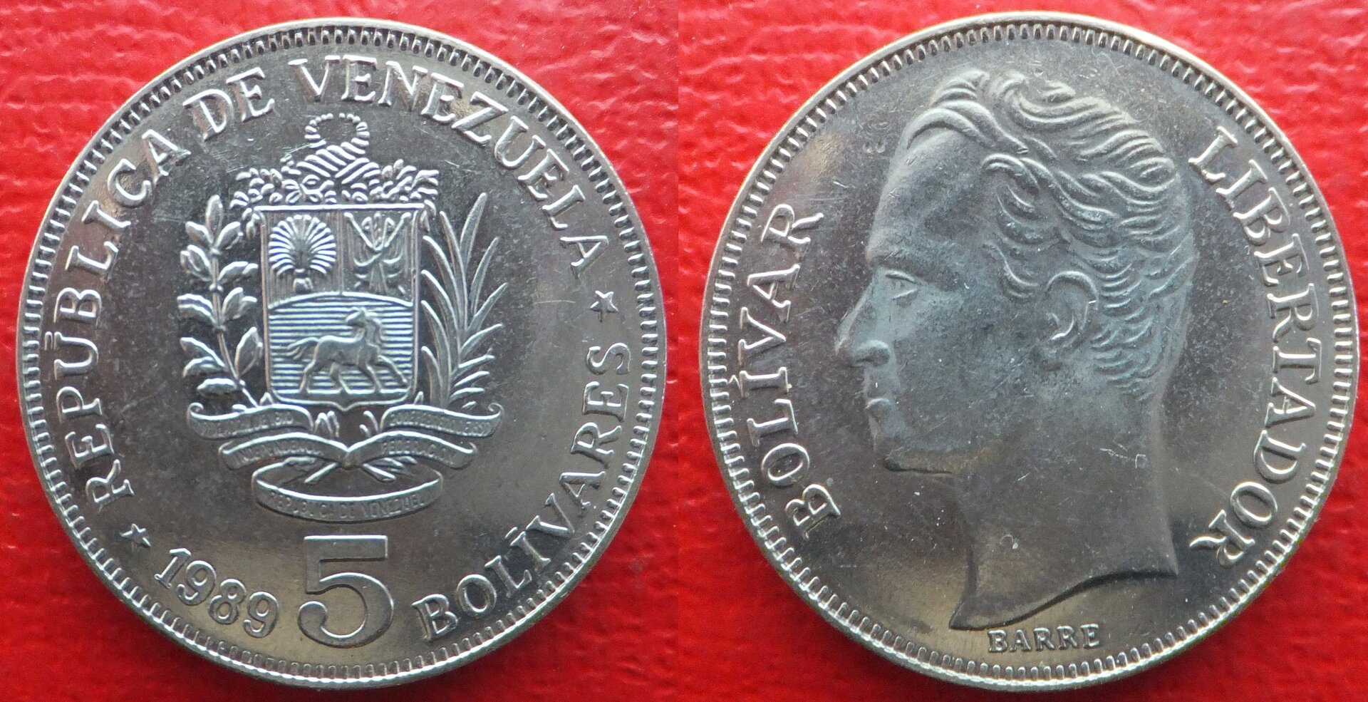 Venezuela 5 bolivares 1989 KM#53a1 (3).jpg