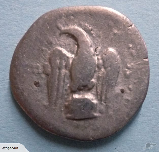 Vespasian Denarius COS VII 76 AD rev TM 766432603 19 August 2014.jpg