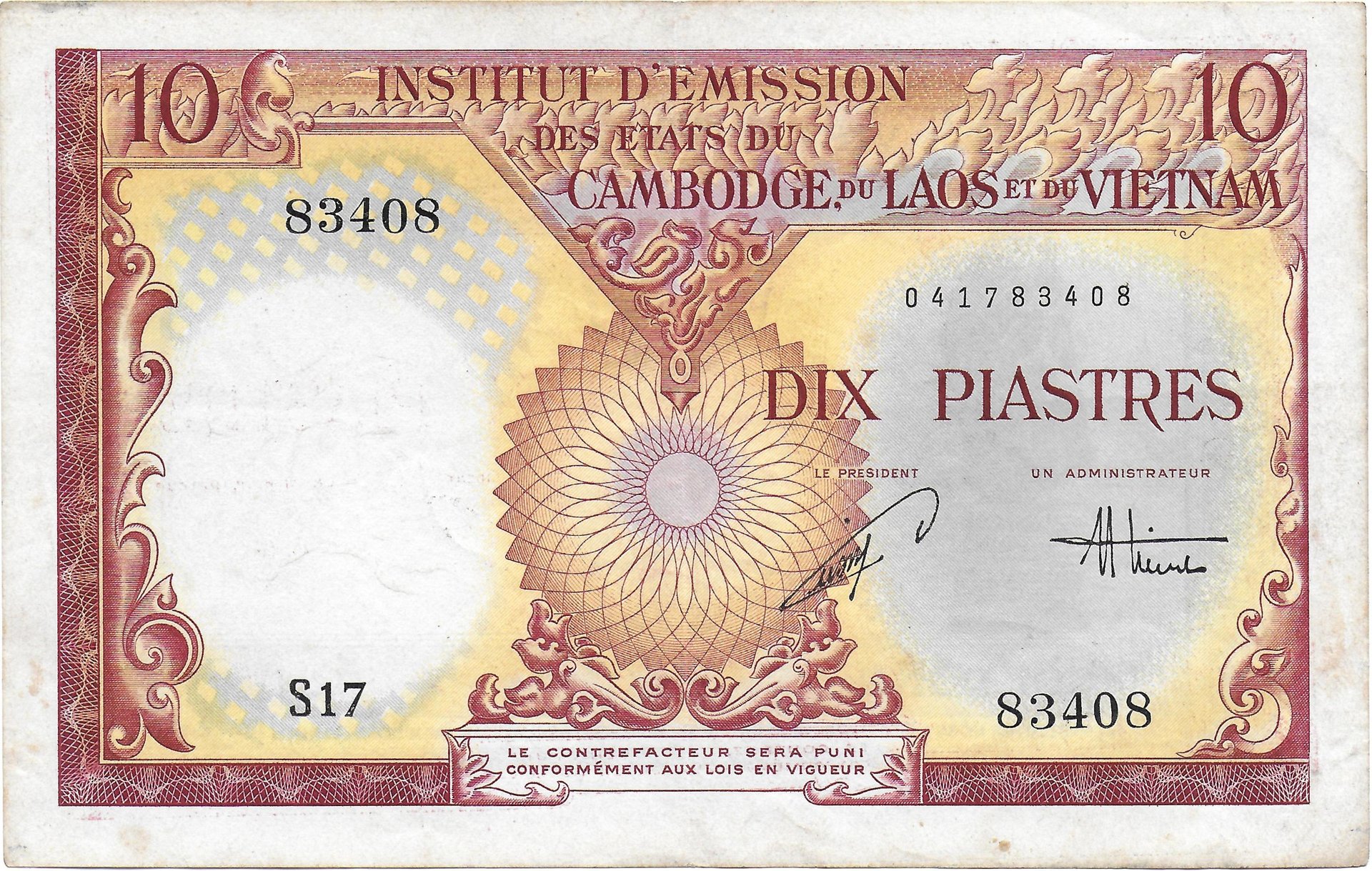 Vietnam 10 Piastre front.jpg