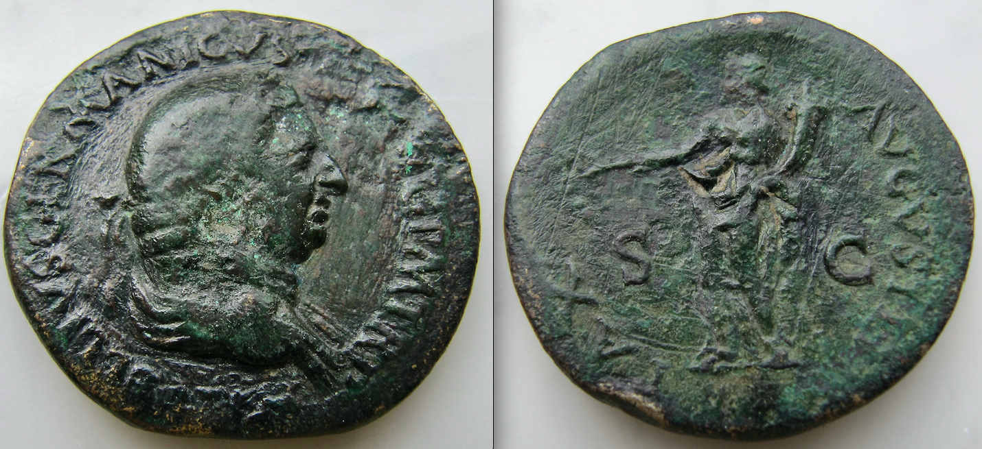 Vitellius Sestertius PAX - OBV:REV - OKP .png